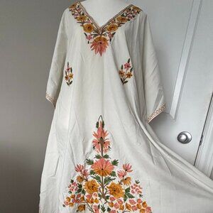 cotton kaftan embroidered m-xl